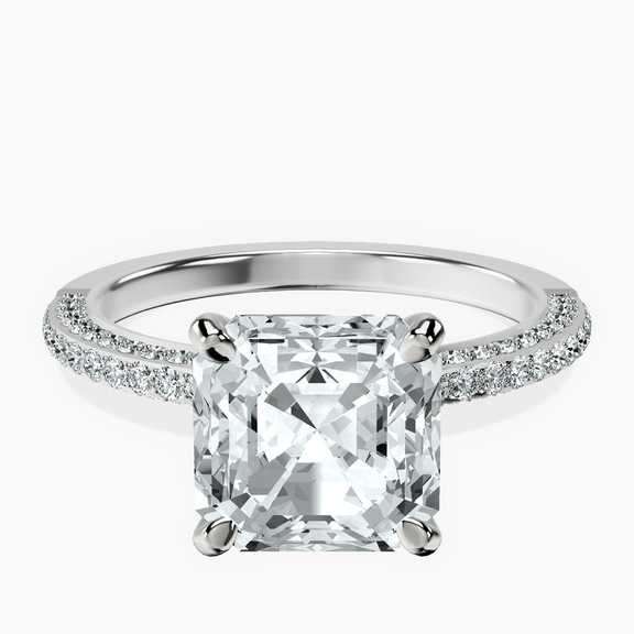 Platinum Grace Micro pavé Eternity Lab Diamond Ring front image