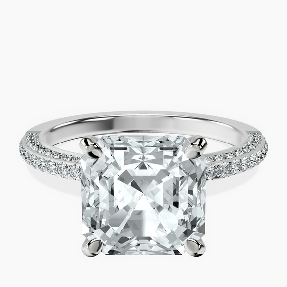 18kt White Gold Grace Micro pavé Eternity Lab Diamond Ring front image