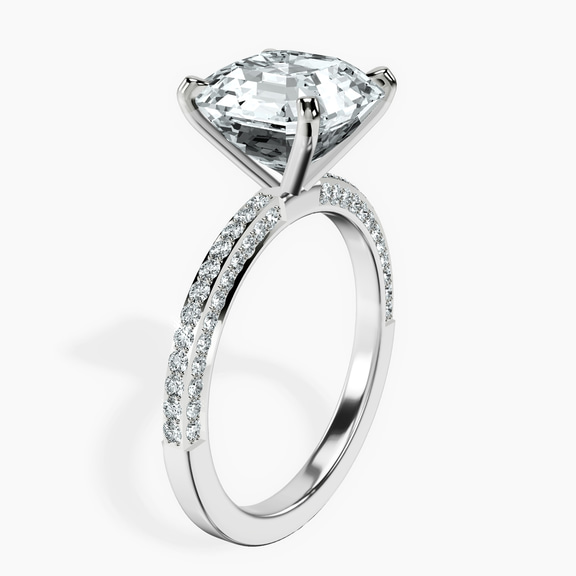 18kt White Gold Grace Micro pavé Eternity Lab Diamond Ring standing product image one