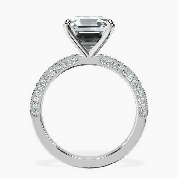18kt White Gold Grace Micro pavé Eternity Lab Diamond Ring side right image one