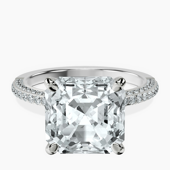 Platinum Grace Micro pavé Eternity Lab Diamond Ring front image