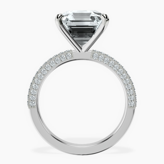 10kt White Gold Grace Micro pavé Eternity Lab Diamond Ring side right image one
