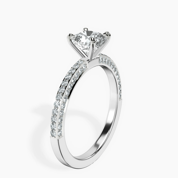 10kt White Gold Grace Micro pavé Eternity Lab Diamond Ring standing product image one