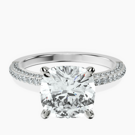 Platinum Grace Micro pavé Eternity Lab Diamond Ring front image