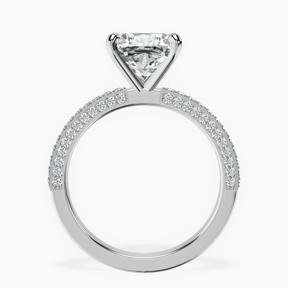 Platinum Grace Micro pavé Eternity Lab Diamond Ring side right image one