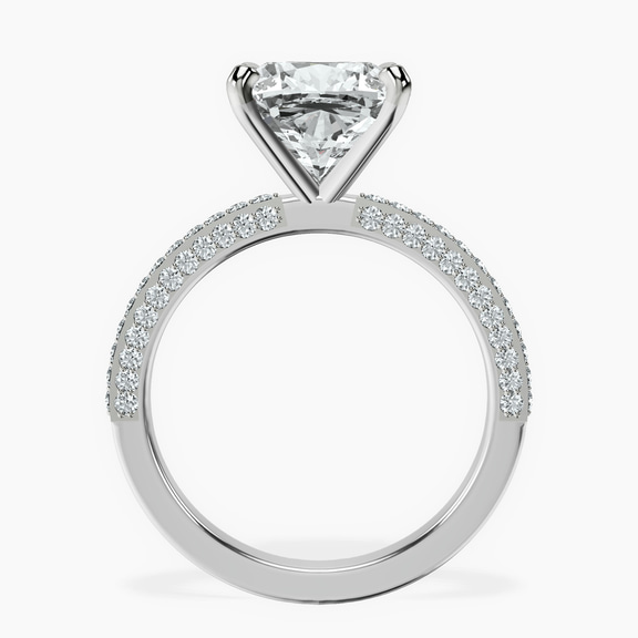 10kt White Gold Grace Micro pavé Eternity Lab Diamond Ring side right image one