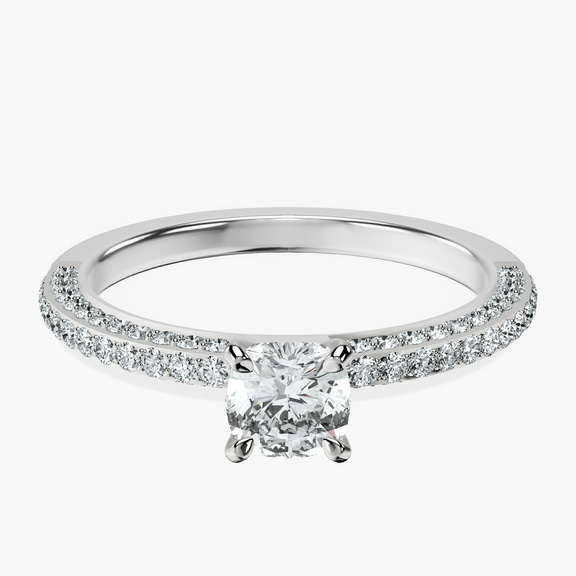 10kt White Gold Grace Micro pavé Eternity Lab Diamond Ring front image