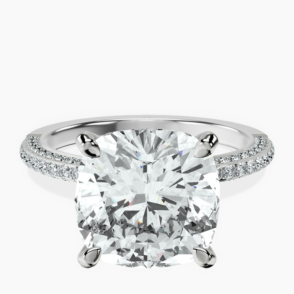 18kt White Gold Grace Micro pavé Eternity Lab Diamond Ring front image