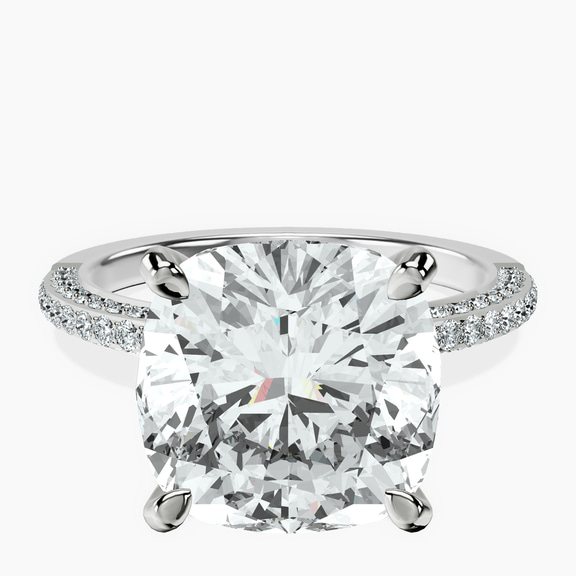 10kt White Gold Grace Micro pavé Eternity Lab Diamond Ring front image