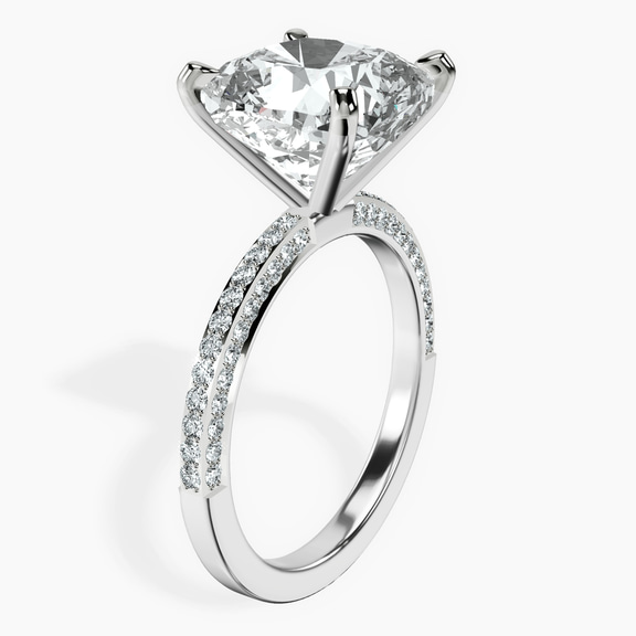 10kt White Gold Grace Micro pavé Eternity Lab Diamond Ring standing product image one