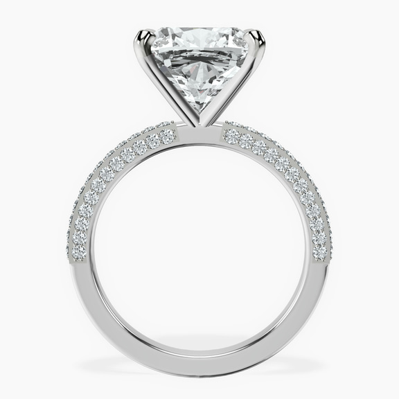 10kt White Gold Grace Micro pavé Eternity Lab Diamond Ring side right image one