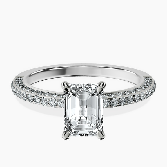 10kt White Gold Grace Micro pavé Eternity Lab Diamond Ring front image