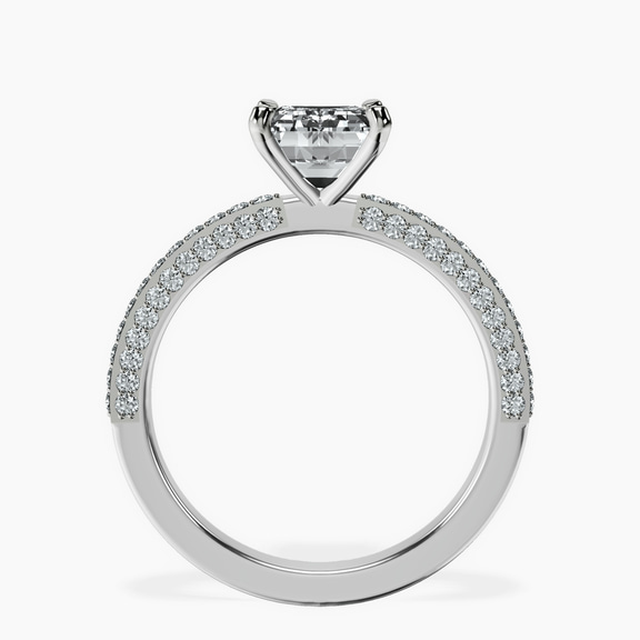 10kt White Gold Grace Micro pavé Eternity Lab Diamond Ring side right image one