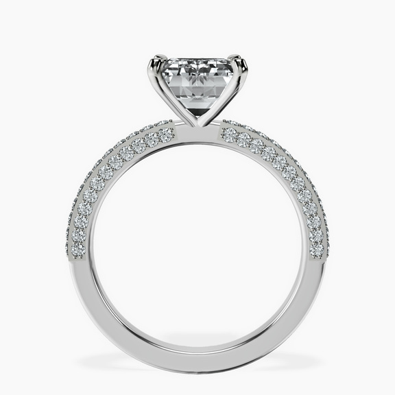 10kt White Gold Grace Micro pavé Eternity Lab Diamond Ring side right image one