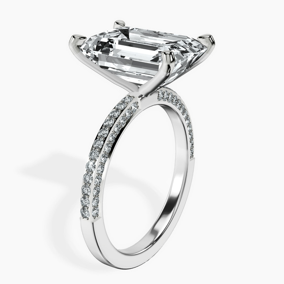 10kt White Gold Grace Micro pavé Eternity Lab Diamond Ring standing product image one
