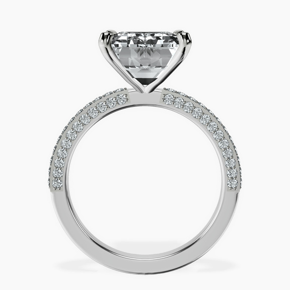 10kt White Gold Grace Micro pavé Eternity Lab Diamond Ring side right image one