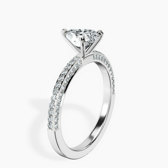 10kt White Gold Grace Micro pavé Eternity Lab Diamond Ring standing product image one