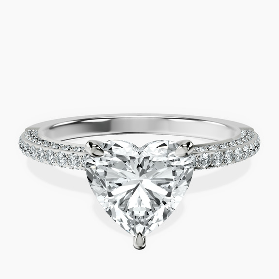 Platinum Grace Micro pavé Eternity Lab Diamond Ring front image