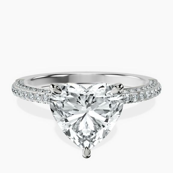 10kt White Gold Grace Micro pavé Eternity Lab Diamond Ring front image