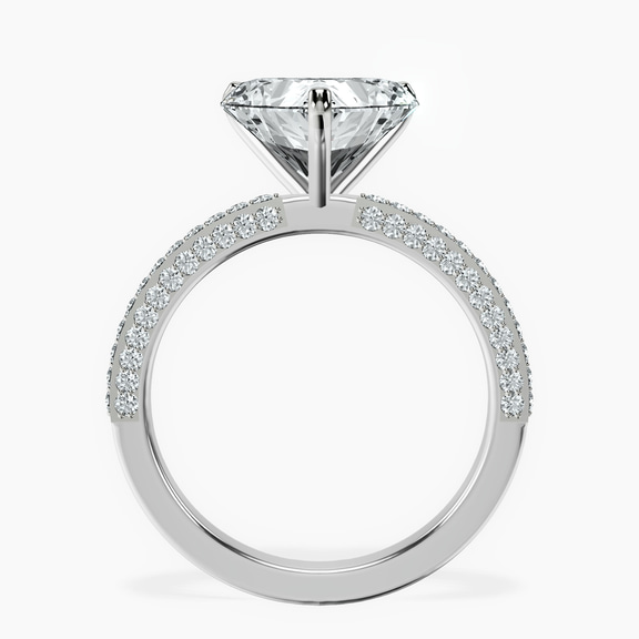 Platinum Grace Micro pavé Eternity Lab Diamond Ring side right image one