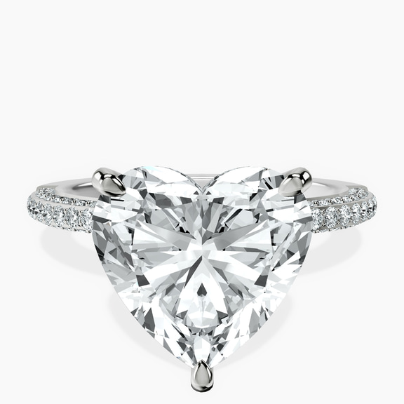 10kt White Gold Grace Micro pavé Eternity Lab Diamond Ring front image