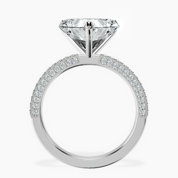 10kt White Gold Grace Micro pavé Eternity Lab Diamond Ring side right image one