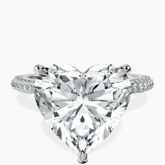 14kt White Gold Grace Micro pavé Eternity Lab Diamond Ring front image