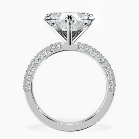 14kt White Gold Grace Micro pavé Eternity Lab Diamond Ring side right image one