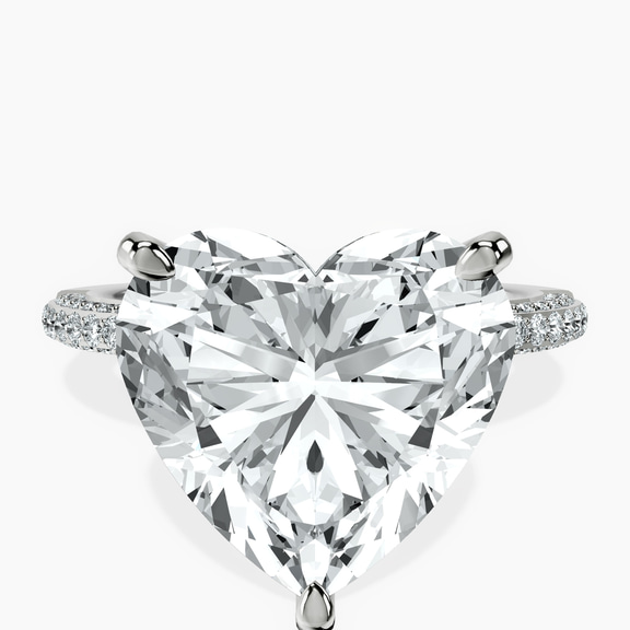 10kt White Gold Grace Micro pavé Eternity Lab Diamond Ring front image