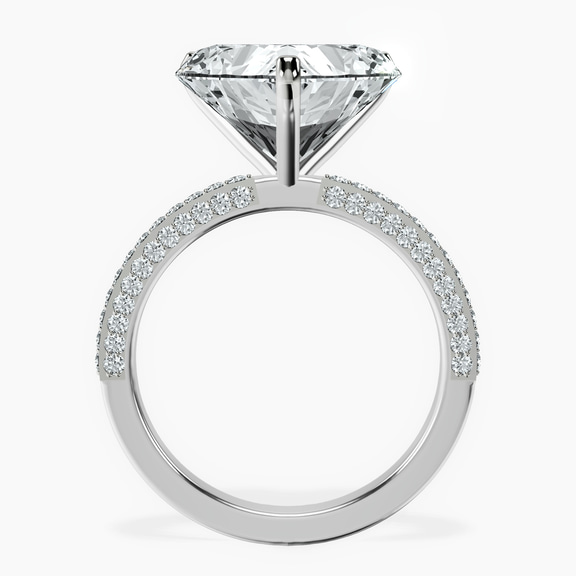 10kt White Gold Grace Micro pavé Eternity Lab Diamond Ring side right image one