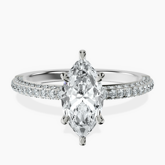 10kt White Gold Grace Micro pavé Eternity Lab Diamond Ring front image