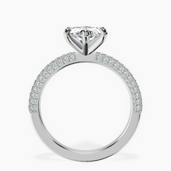 14kt White Gold Grace Micro pavé Eternity Lab Diamond Ring side right image one