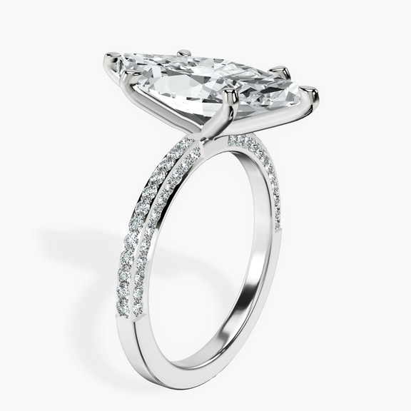 10kt White Gold Grace Micro pavé Eternity Lab Diamond Ring standing product image one