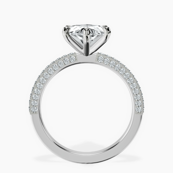 10kt White Gold Grace Micro pavé Eternity Lab Diamond Ring side right image one