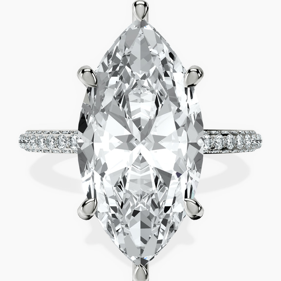 Platinum Grace Micro pavé Eternity Lab Diamond Ring front image