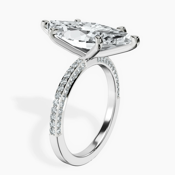 Platinum Grace Micro pavé Eternity Lab Diamond Ring standing product image one