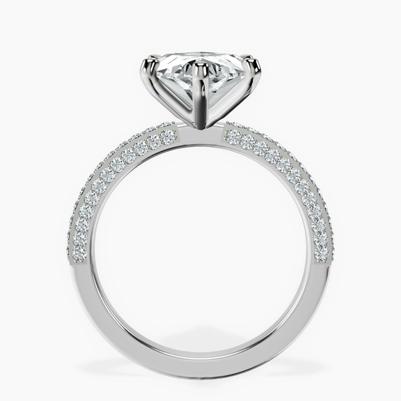 Platinum Grace Micro pavé Eternity Lab Diamond Ring side right image one