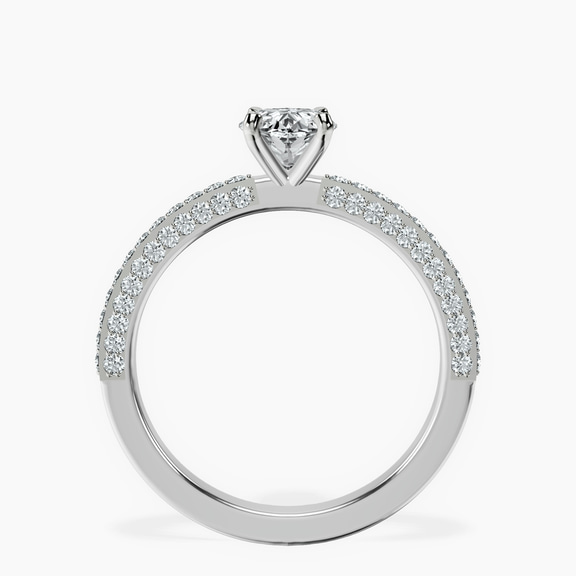 10kt White Gold Grace Micro pavé Eternity Lab Diamond Ring side right image one