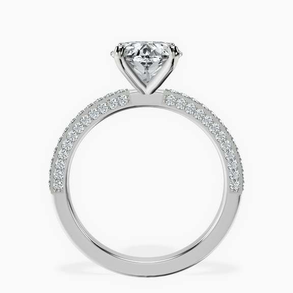 10kt White Gold Grace Micro pavé Eternity Lab Diamond Ring side right image one