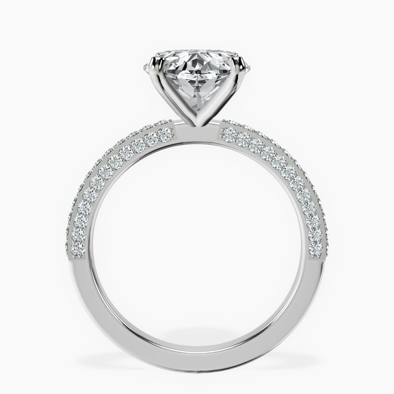 10kt White Gold Grace Micro pavé Eternity Lab Diamond Ring side right image one
