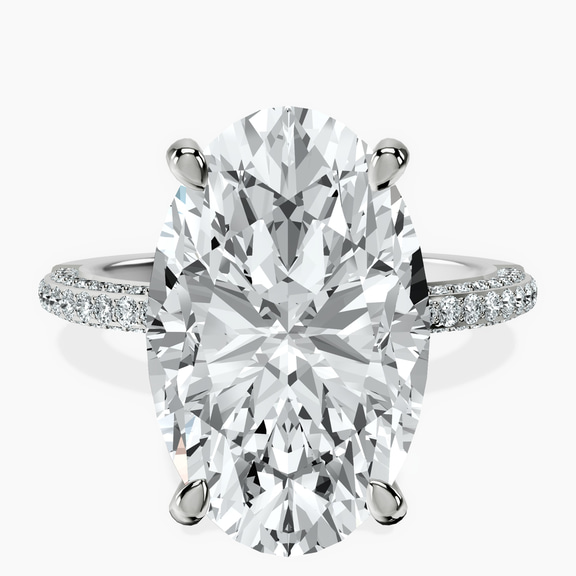 10kt White Gold Grace Micro pavé Eternity Lab Diamond Ring front image