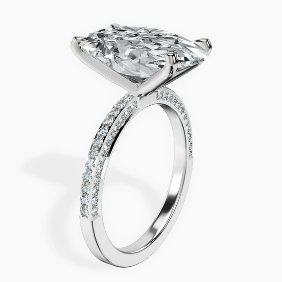 10kt White Gold Grace Micro pavé Eternity Lab Diamond Ring standing product image one