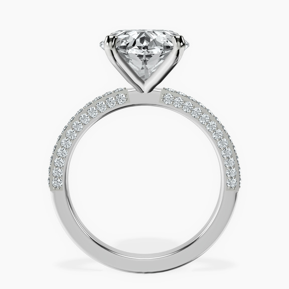 10kt White Gold Grace Micro pavé Eternity Lab Diamond Ring side right image one