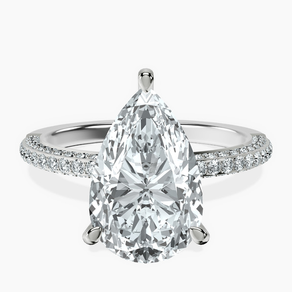 Platinum Grace Micro pavé Eternity Lab Diamond Ring front image