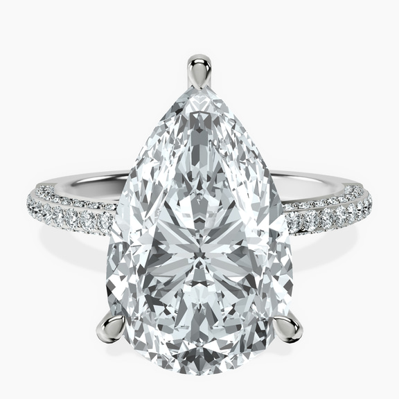 10kt White Gold Grace Micro pavé Eternity Lab Diamond Ring front image