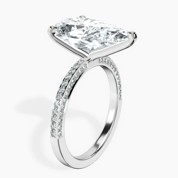 10kt White Gold Grace Micro pavé Eternity Lab Diamond Ring standing product image one
