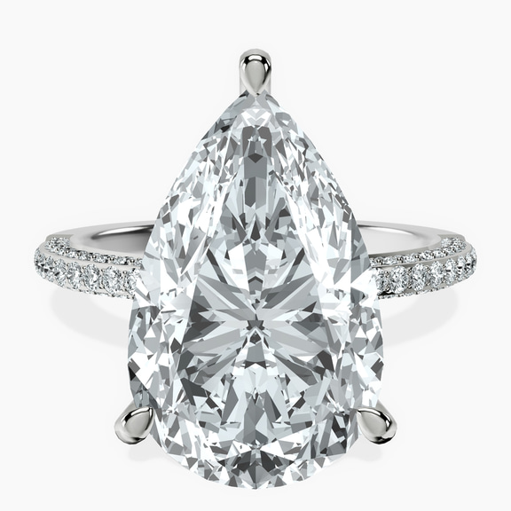 10kt White Gold Grace Micro pavé Eternity Lab Diamond Ring front image