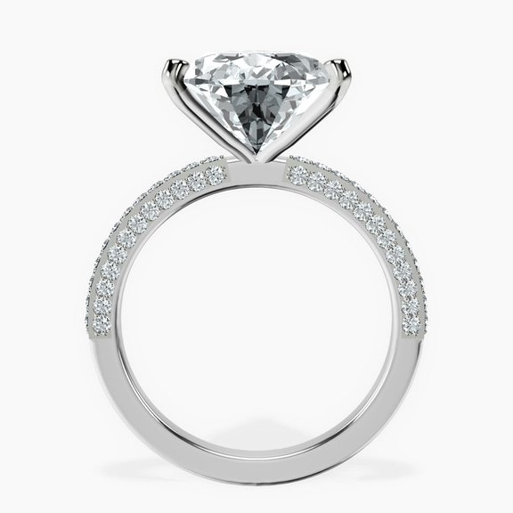 10kt White Gold Grace Micro pavé Eternity Lab Diamond Ring side right image one
