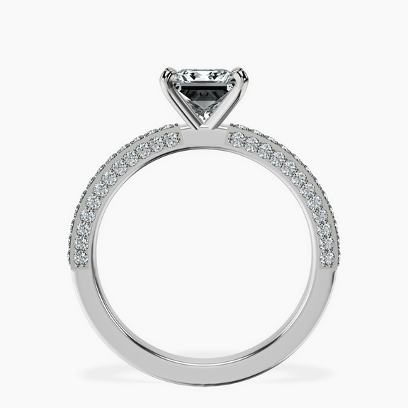 10kt White Gold Grace Micro pavé Eternity Lab Diamond Ring side right image one