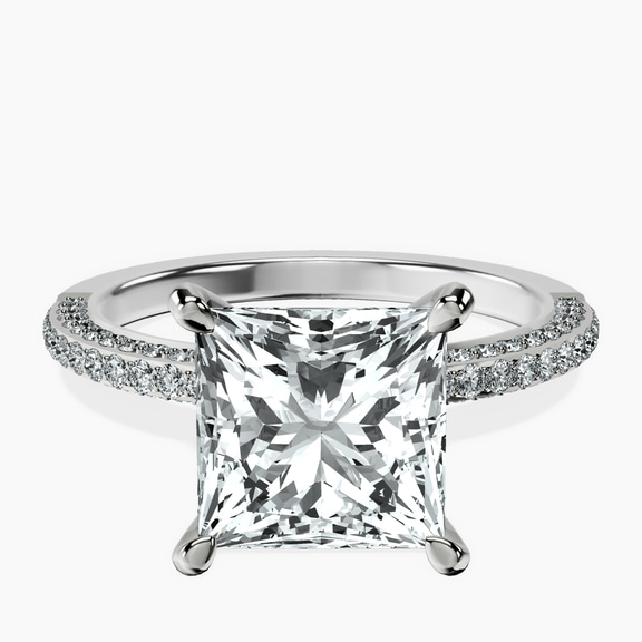 10kt White Gold Grace Micro pavé Eternity Lab Diamond Ring front image